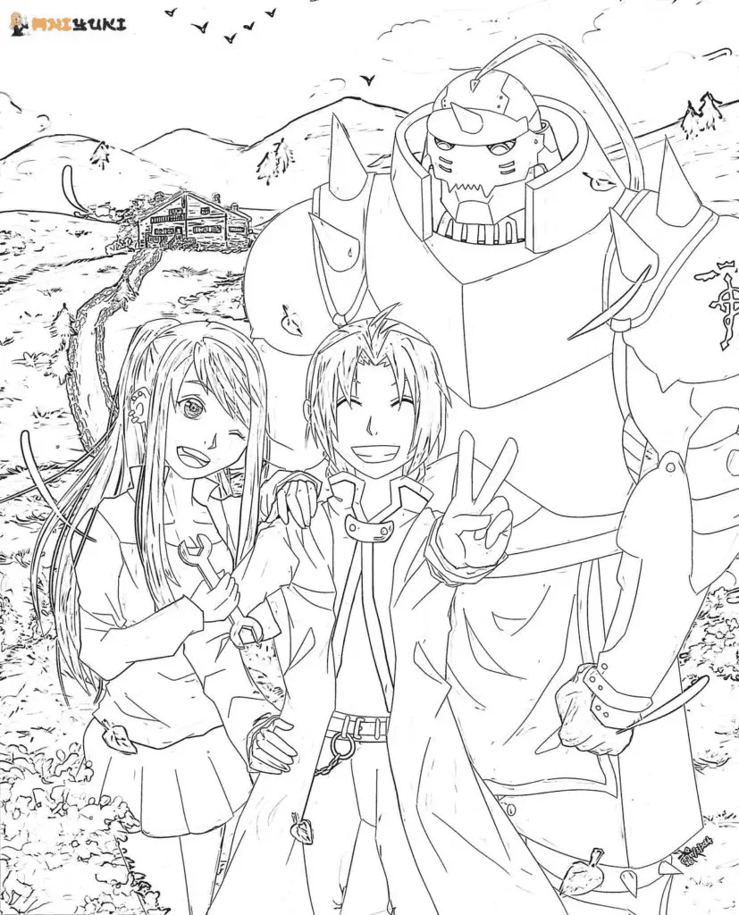 Fullmetal Alchemist Coloring Pages 8