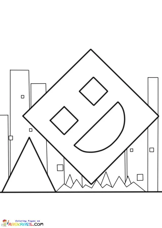 Geometry Dash Coloring Pages 4