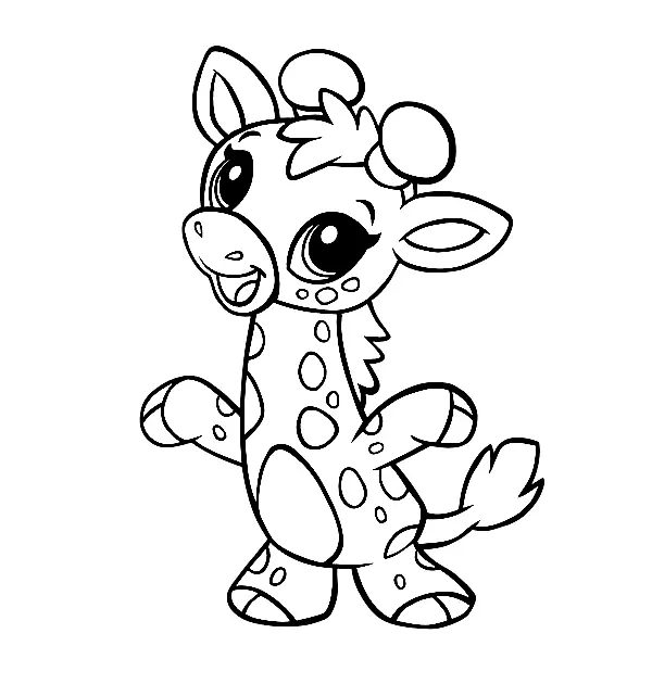 Desenhos de Girafas Para Colorir 29