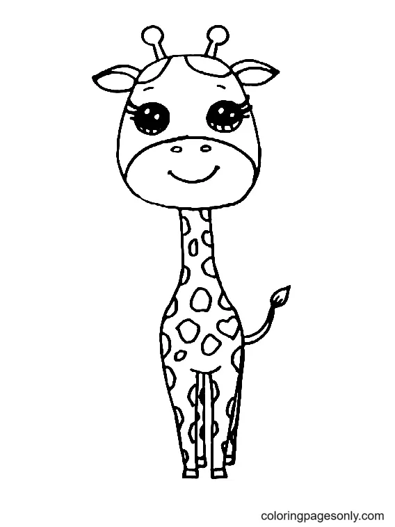 Desenhos de Girafas Para Colorir 32
