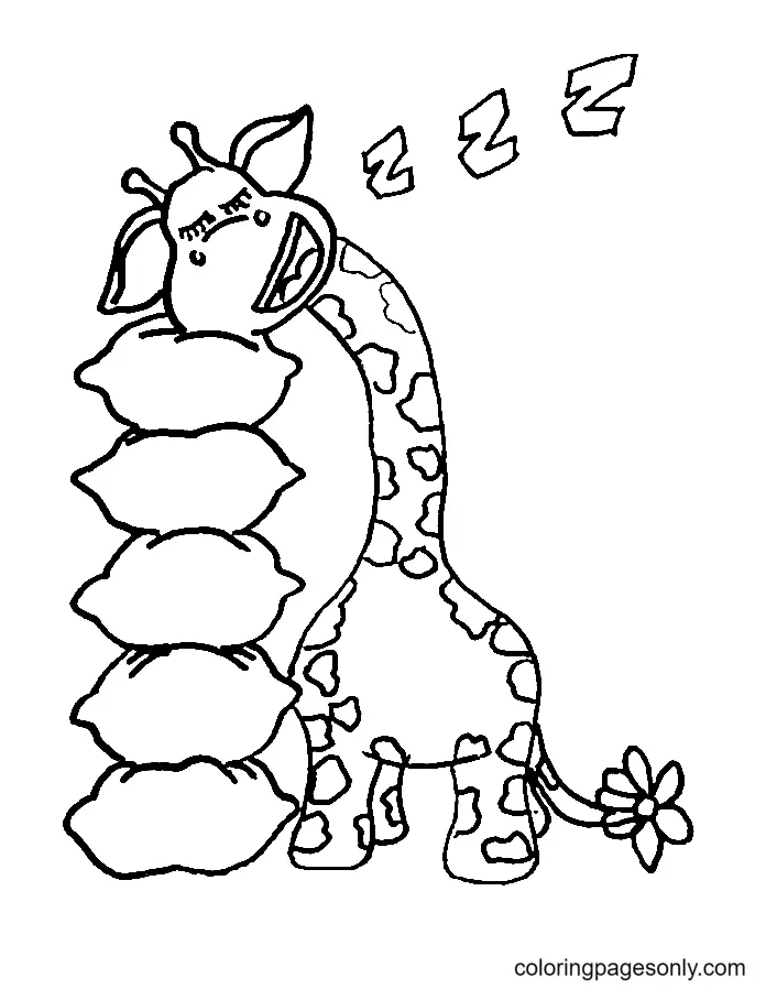 Desenhos de Girafas Para Colorir 40