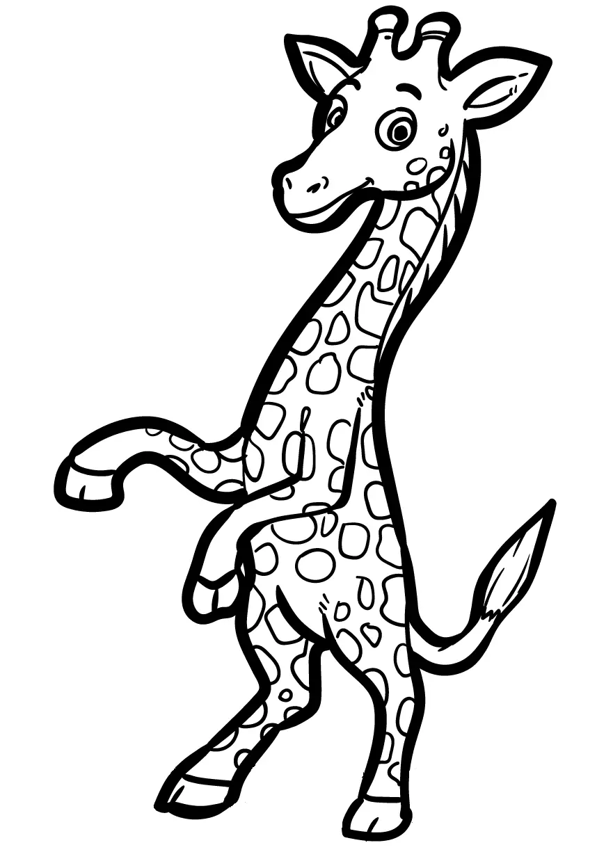 Desenhos de Girafas Para Colorir 44