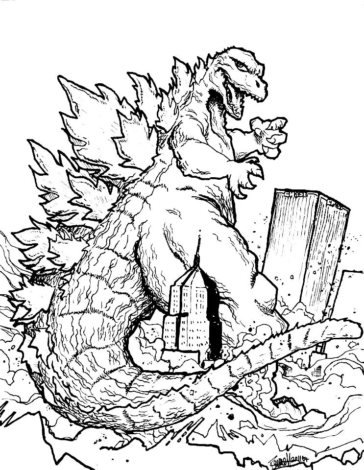 Godzilla Coloring Pages 21