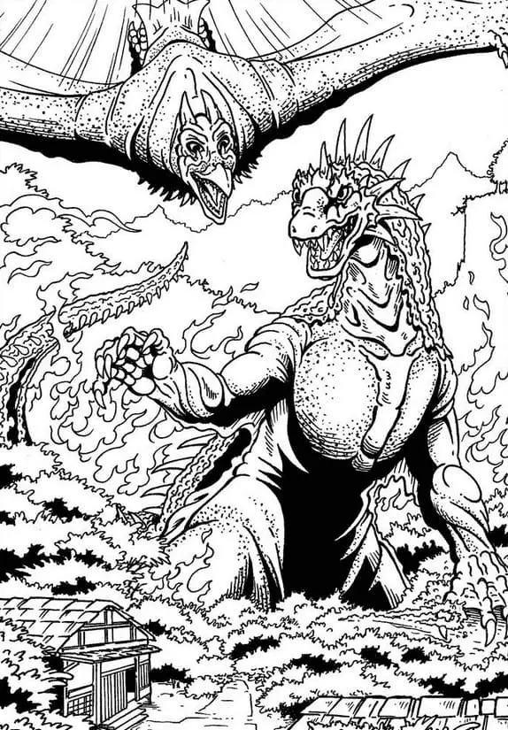 Godzilla Coloring Pages 23
