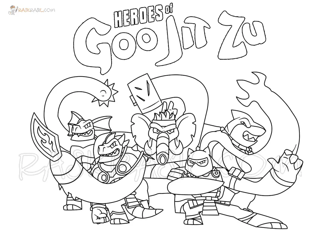 Goo Jit Zu Coloring Pages 16