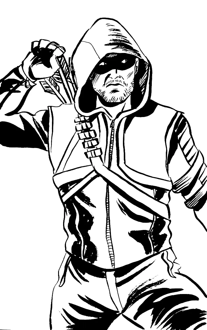 Green Arrow Coloring Pages 4