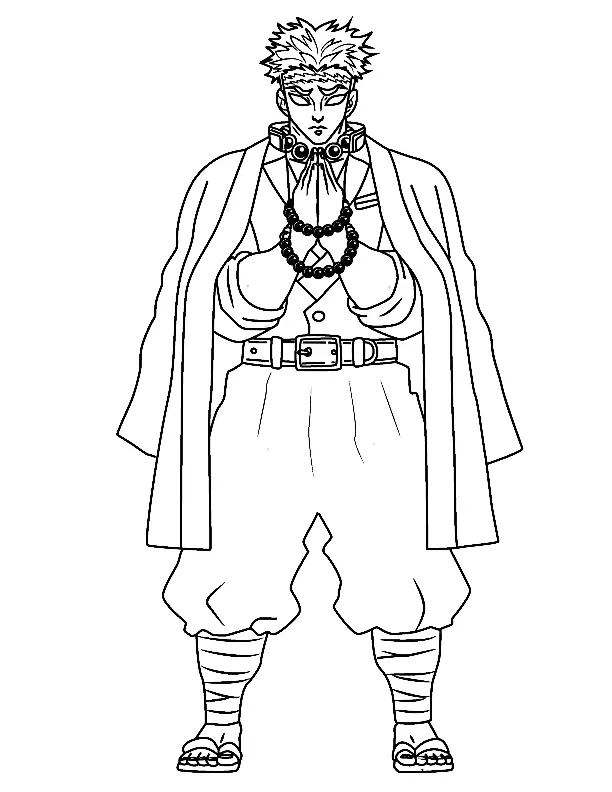 Gyomei Himejima Para Colorear 4