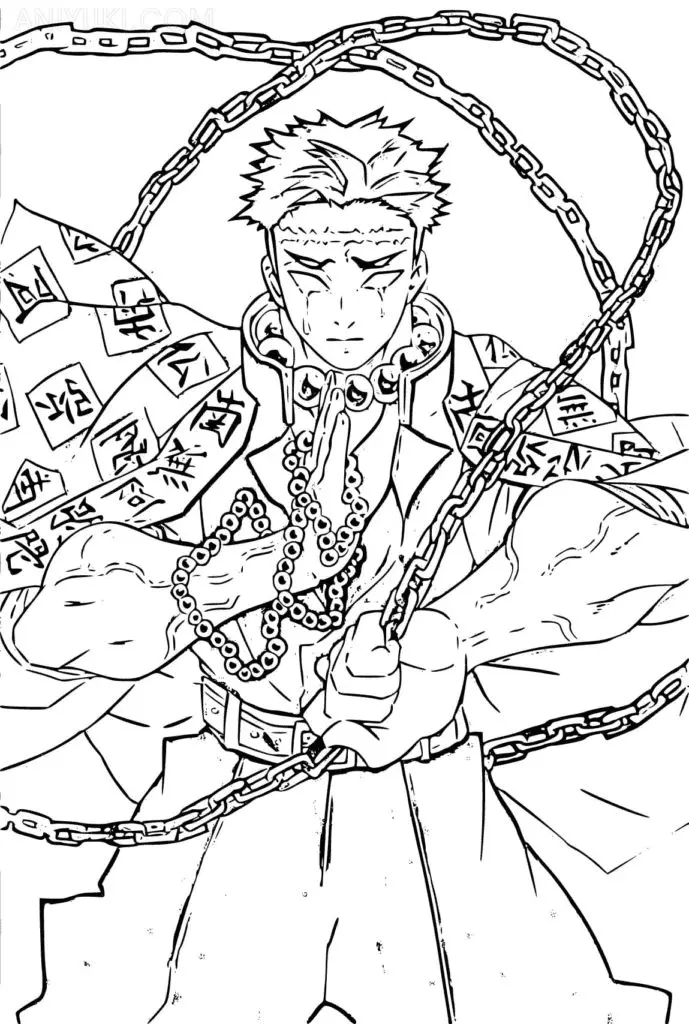 Gyomei Himejima Para Colorear 6
