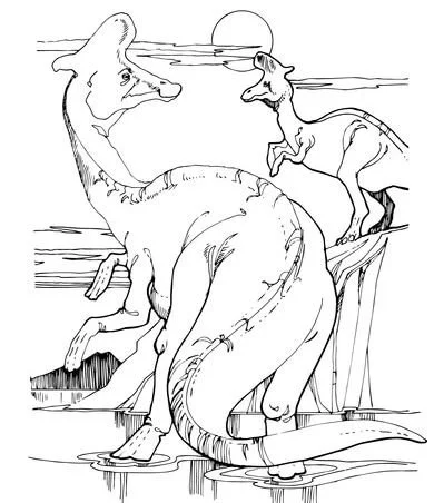 Hadrosaurus Ausmalbilder 8