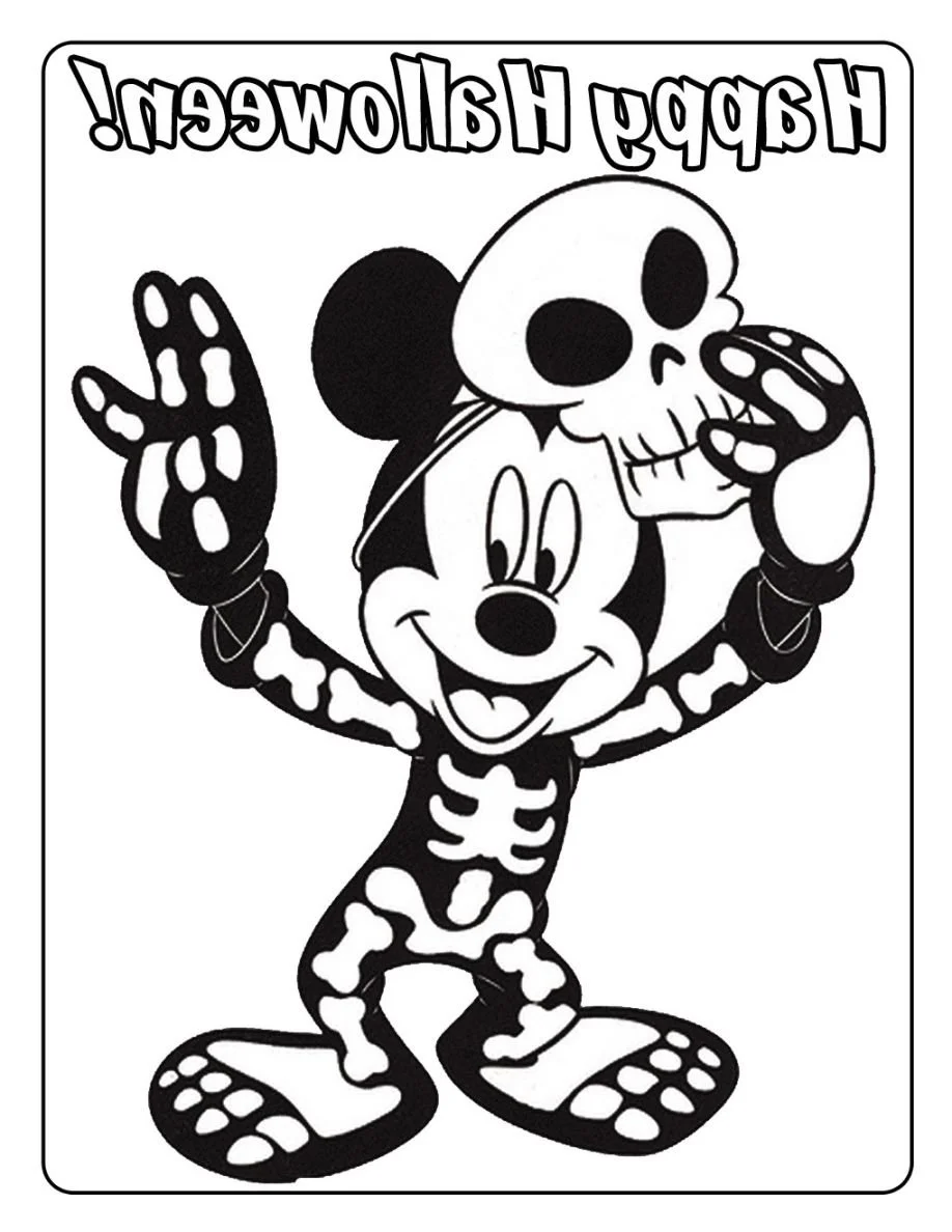 Halloween Mickey Mouse Coloring Pages