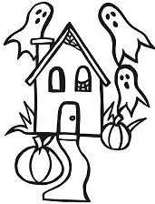 Desenhos de Casa Assombrada Para Colorir 7