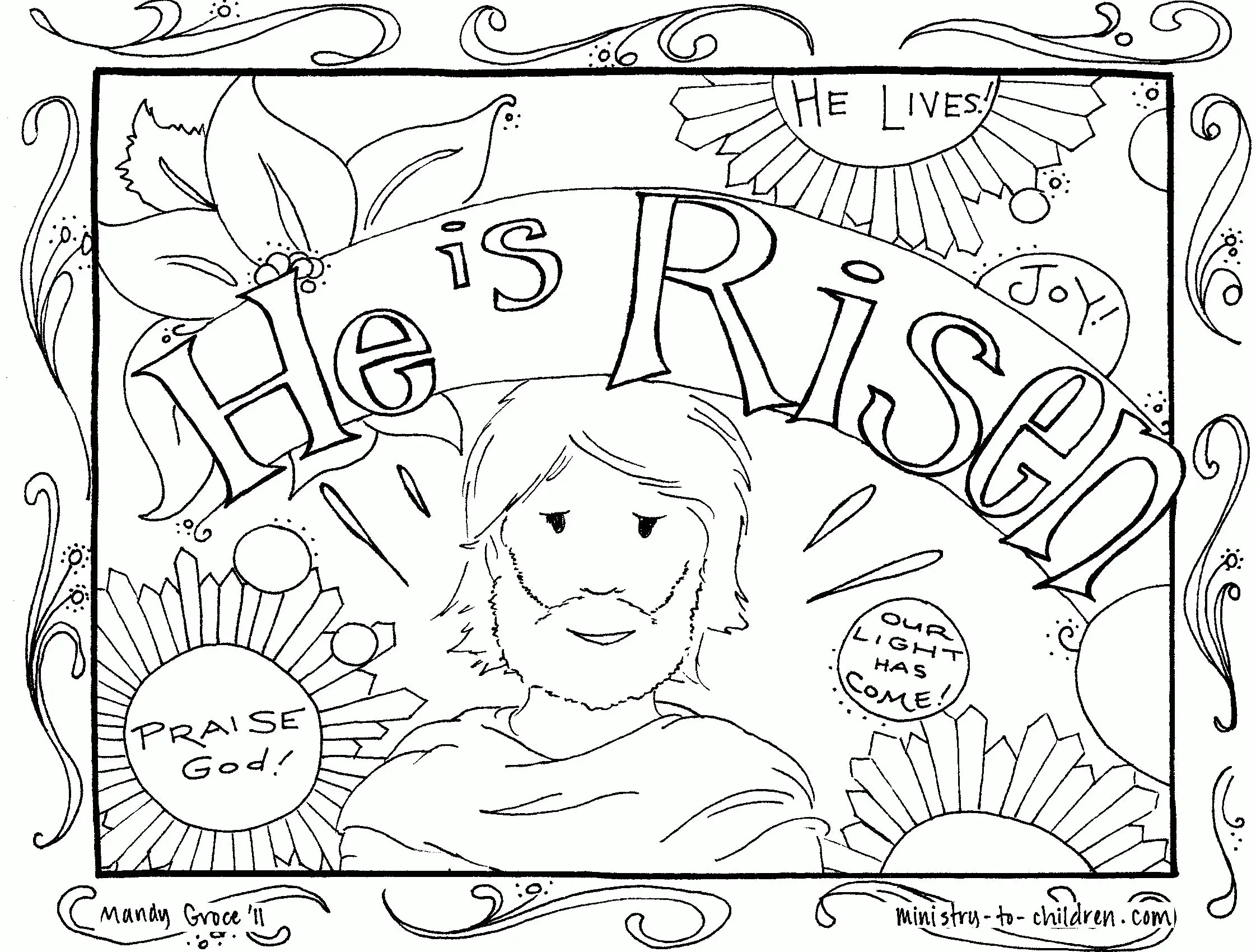 Ele esta ressuscitado para colorir 1
