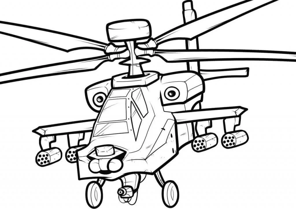 Desenhos de Helicoptero Para Colorir 17