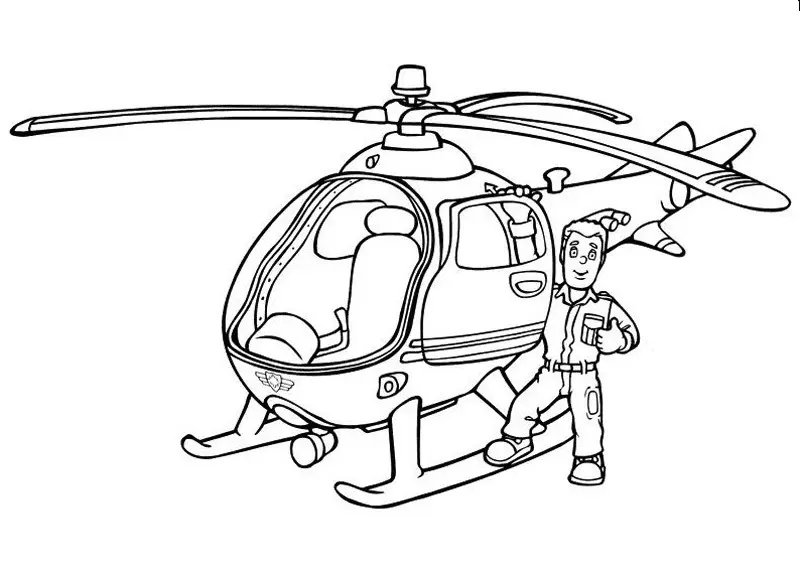Desenhos de Helicoptero Para Colorir 6
