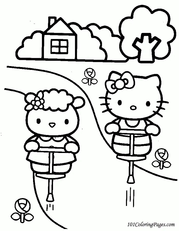 Hello Kitty Para Colorear 21