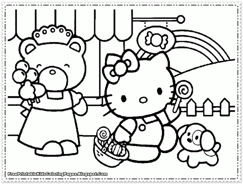 Hello Kitty Para Colorear 26