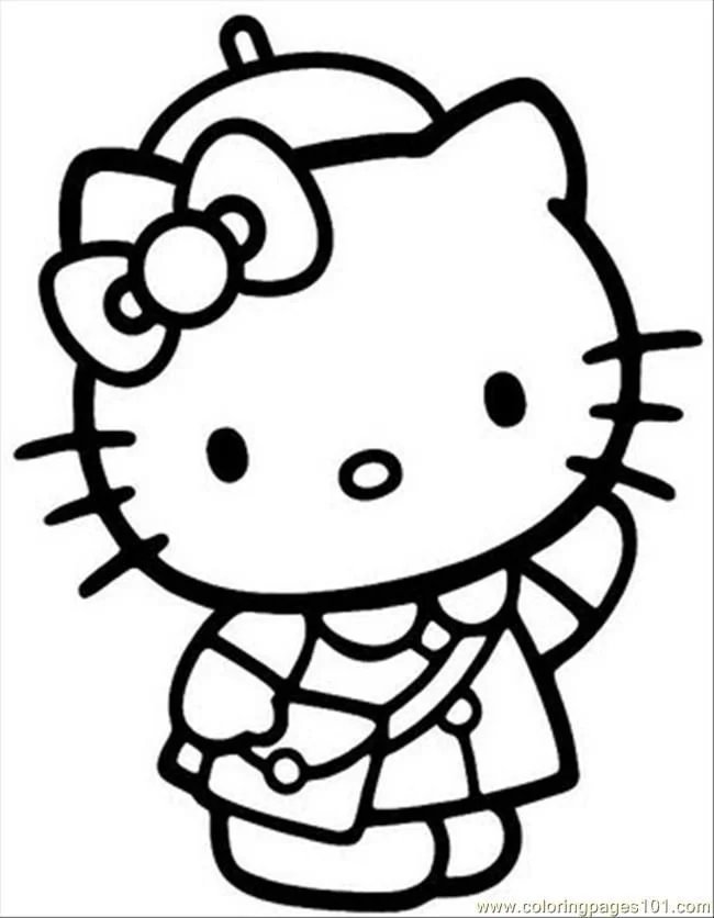 Hello Kitty Para Colorear 3