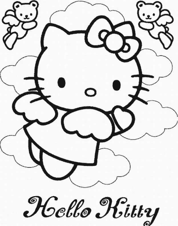 Hello Kitty Para Colorear 7