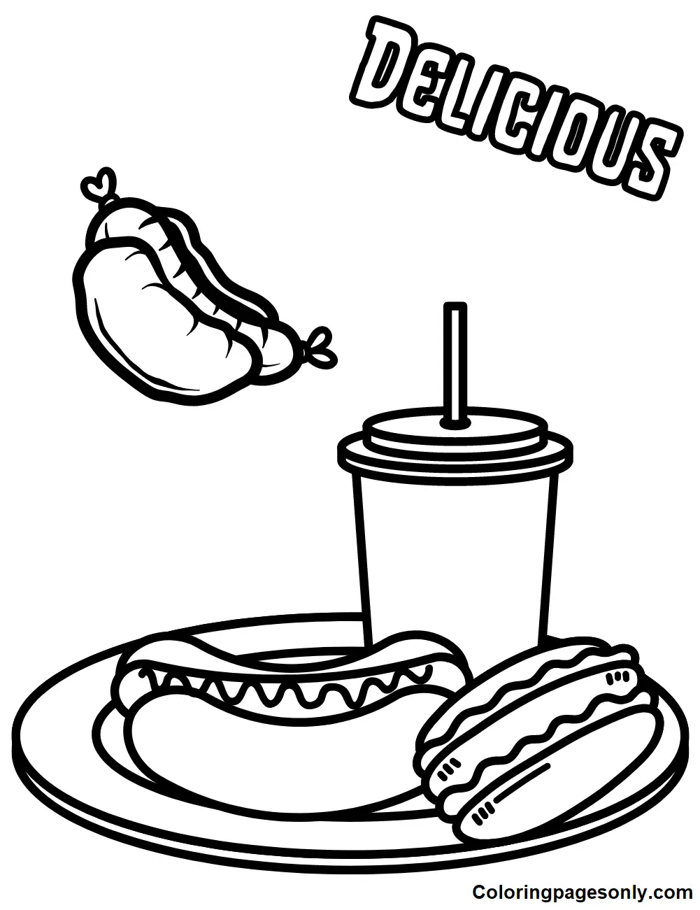 Hot Dog Ausmalbilder 27