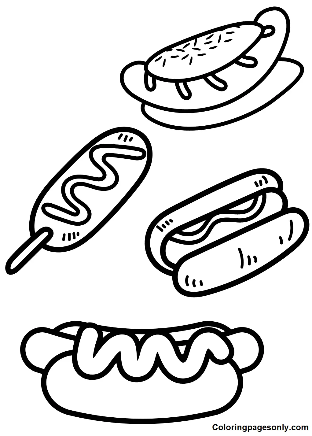 Hot Dog Ausmalbilder 34