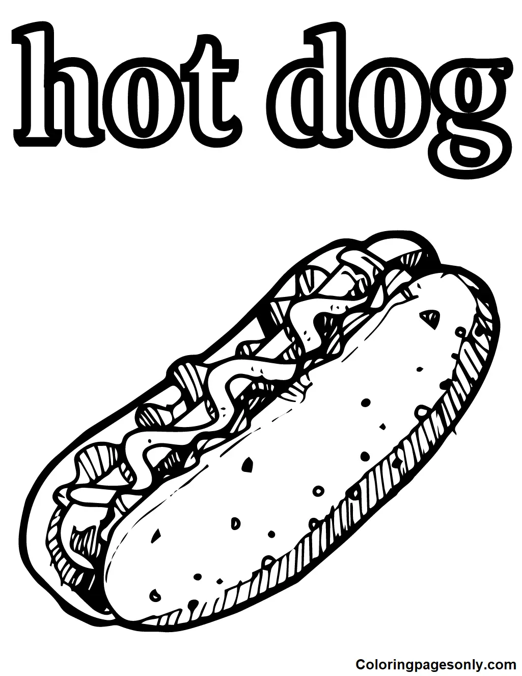 Hot Dog Ausmalbilder 36
