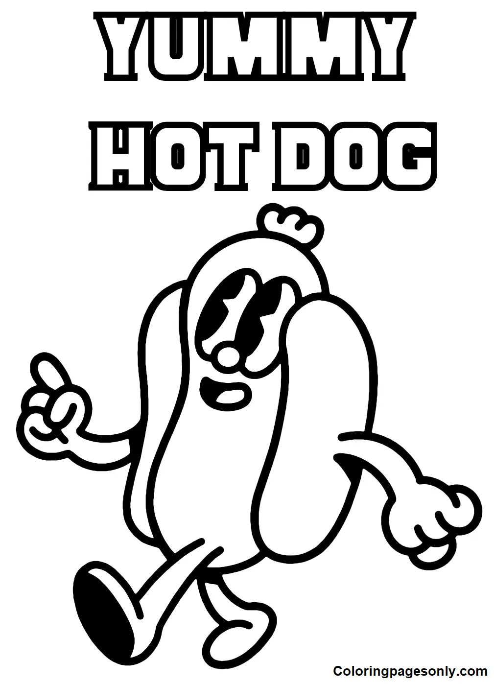 Hot Dog Ausmalbilder 6