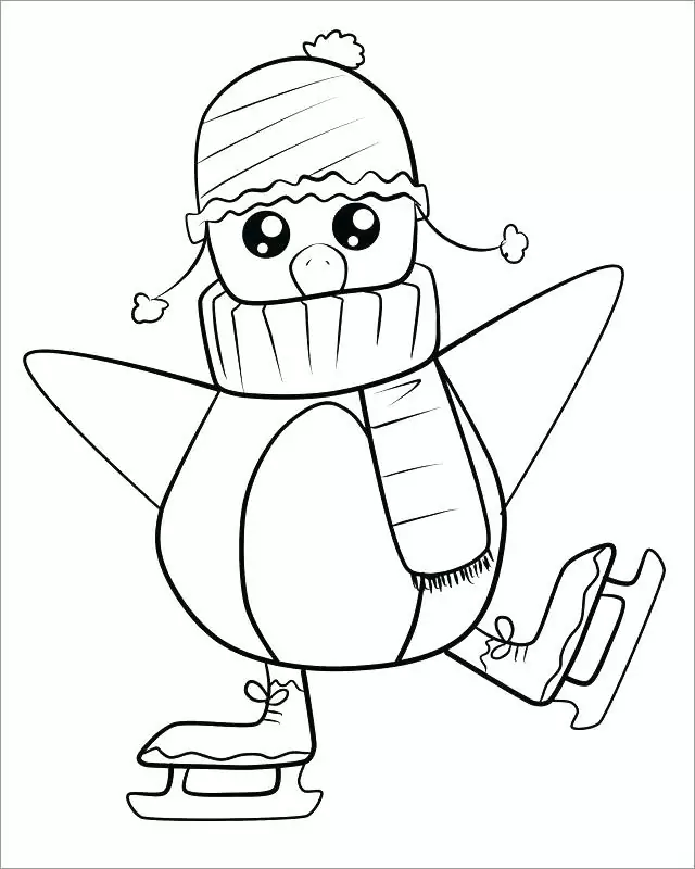 Ice skating Coloring Pages
