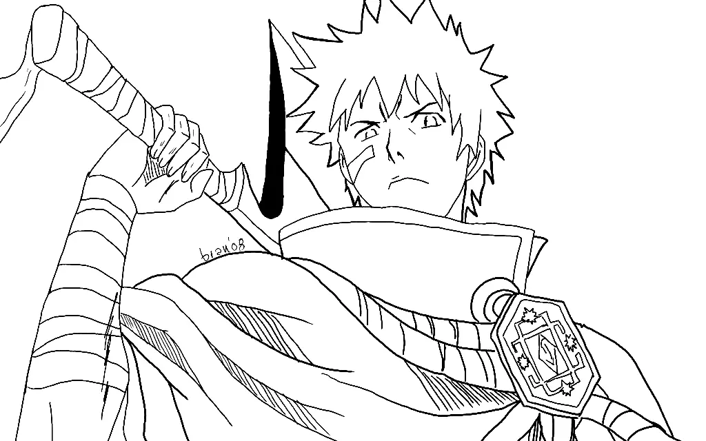 Ichigo Coloring Pages 9
