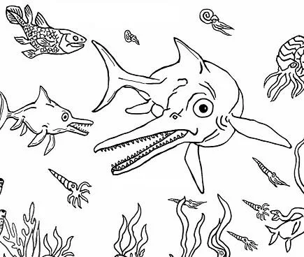 Ichthyosaur Coloring Pages 4