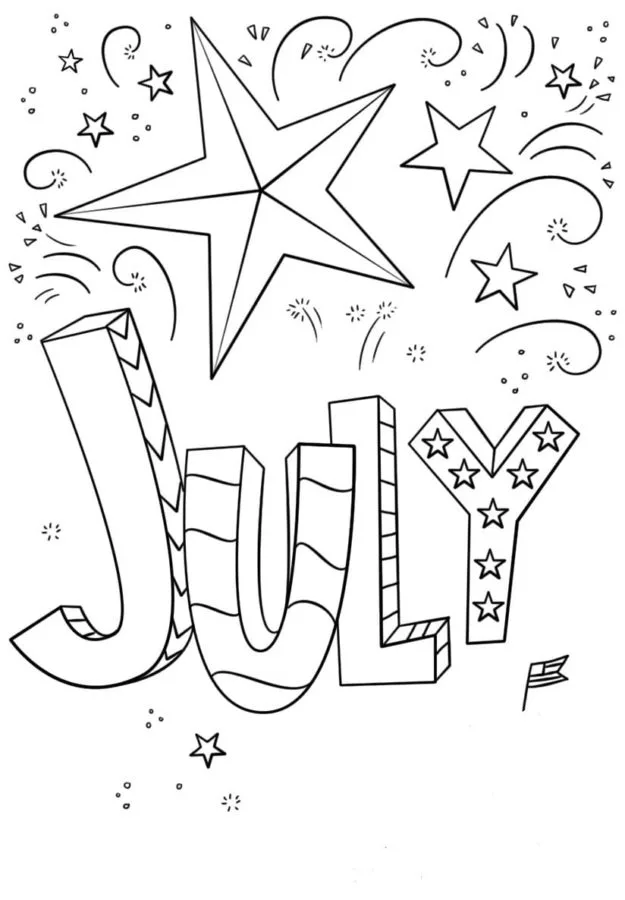 July Coloring Pages 18