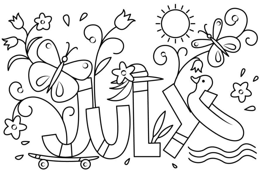 July Coloring Pages 27