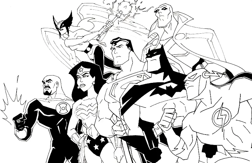 Desenhos de Liga Da Justica Para Colorir 15