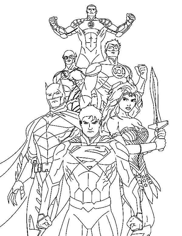 Desenhos de Liga Da Justica Para Colorir 22