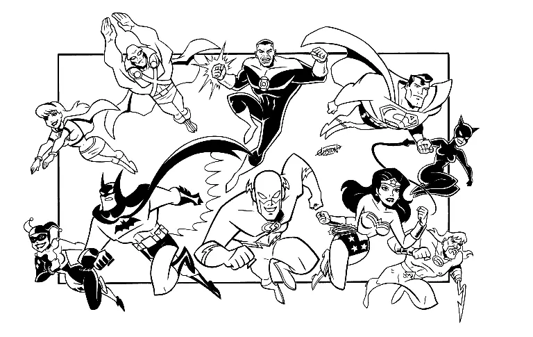 Desenhos de Liga Da Justica Para Colorir 25