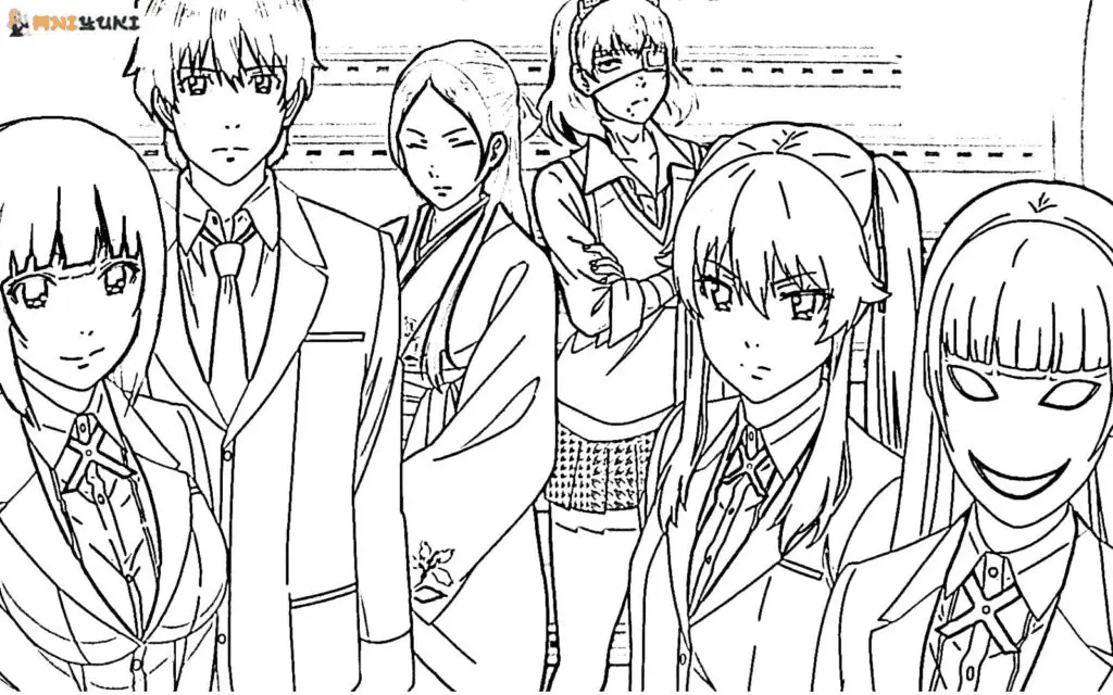 Kakegurui Coloring Pages 18