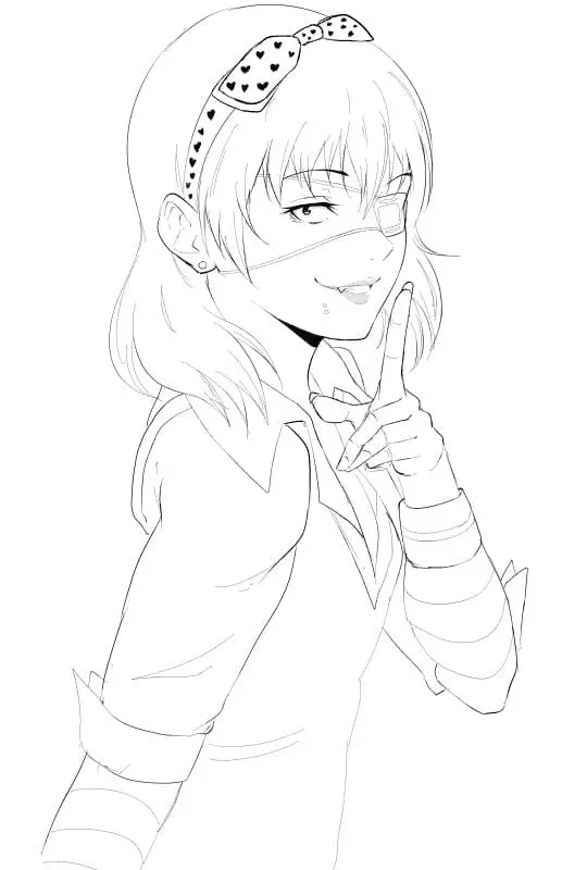 Kakegurui Coloring Pages 19