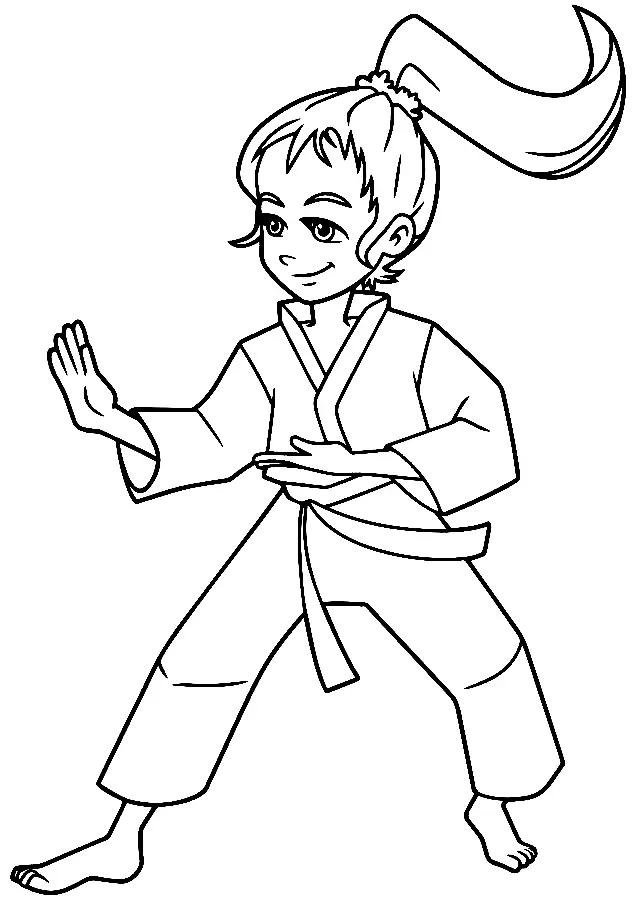 Karate Para Colorear 10