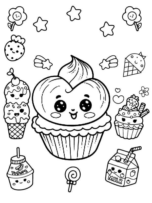 San Valentin Kawaii Para Colorear 10