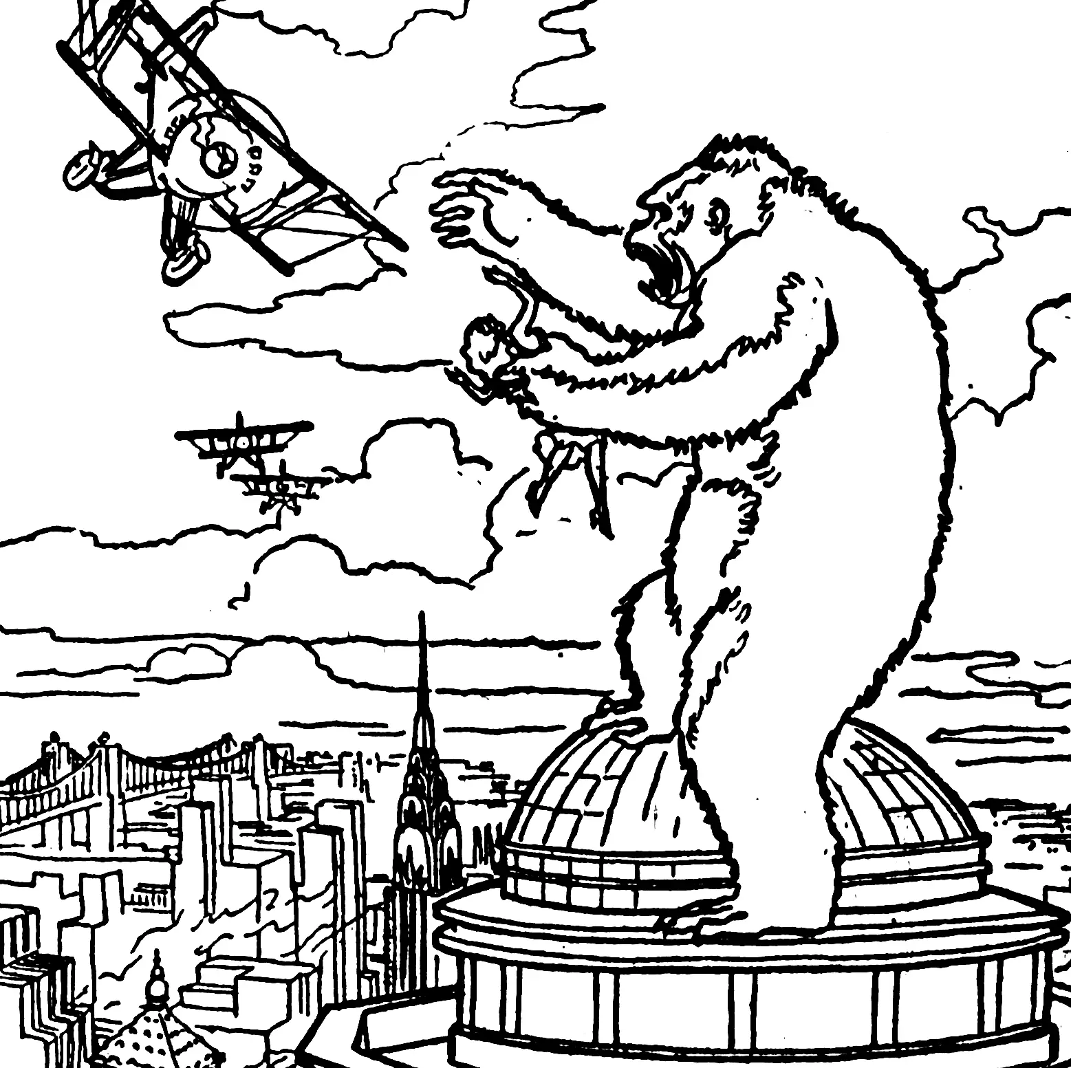 King Kong Coloring Pages 1