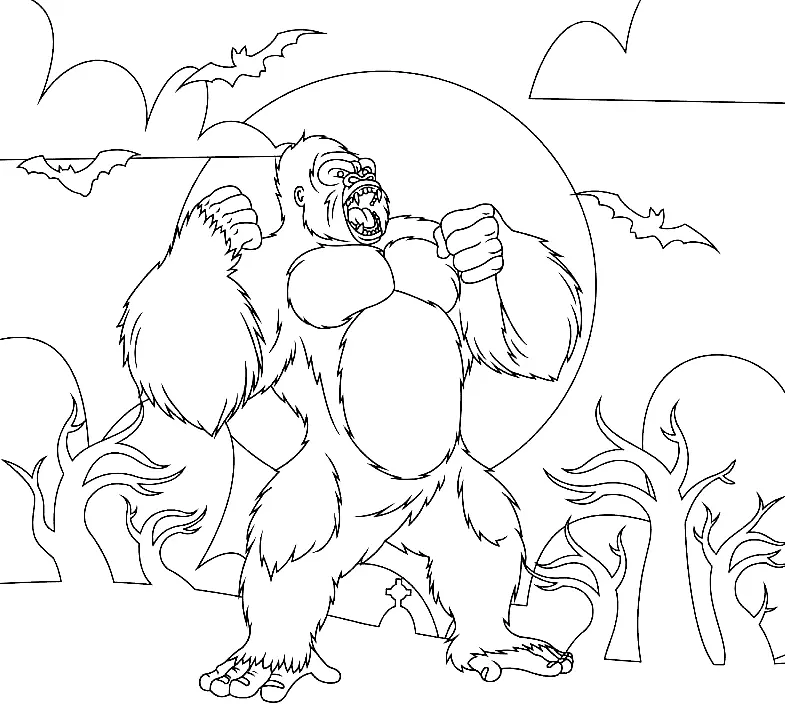 King Kong Coloring Pages 10