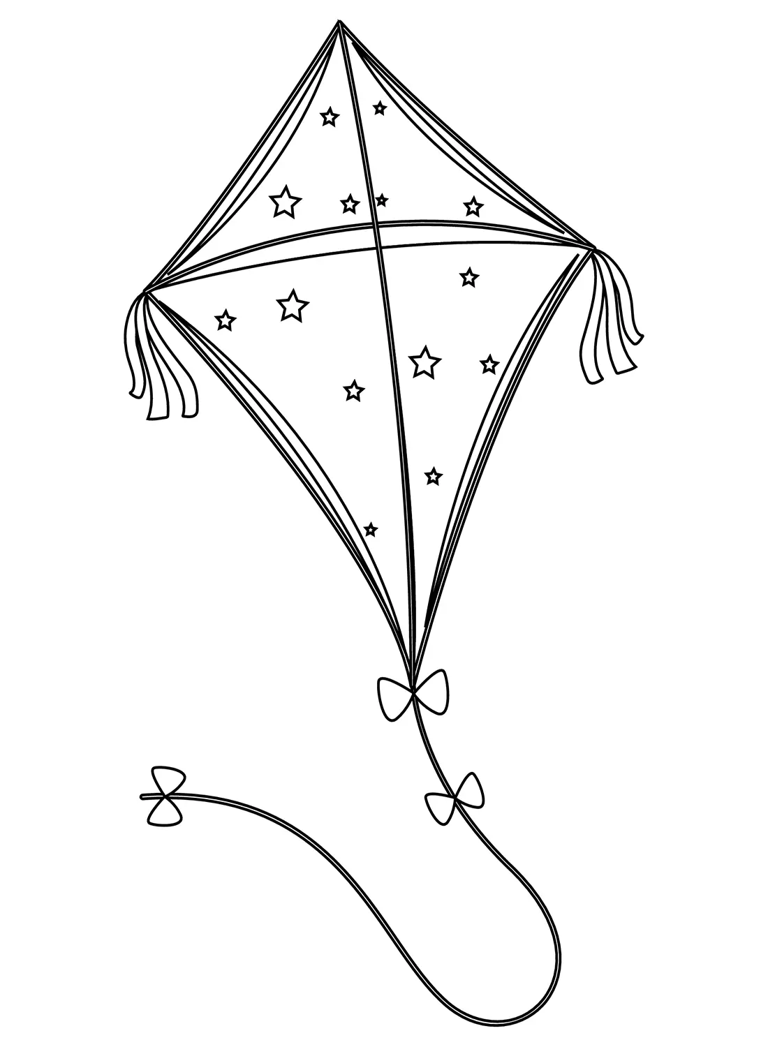Kite Coloring Pages 1
