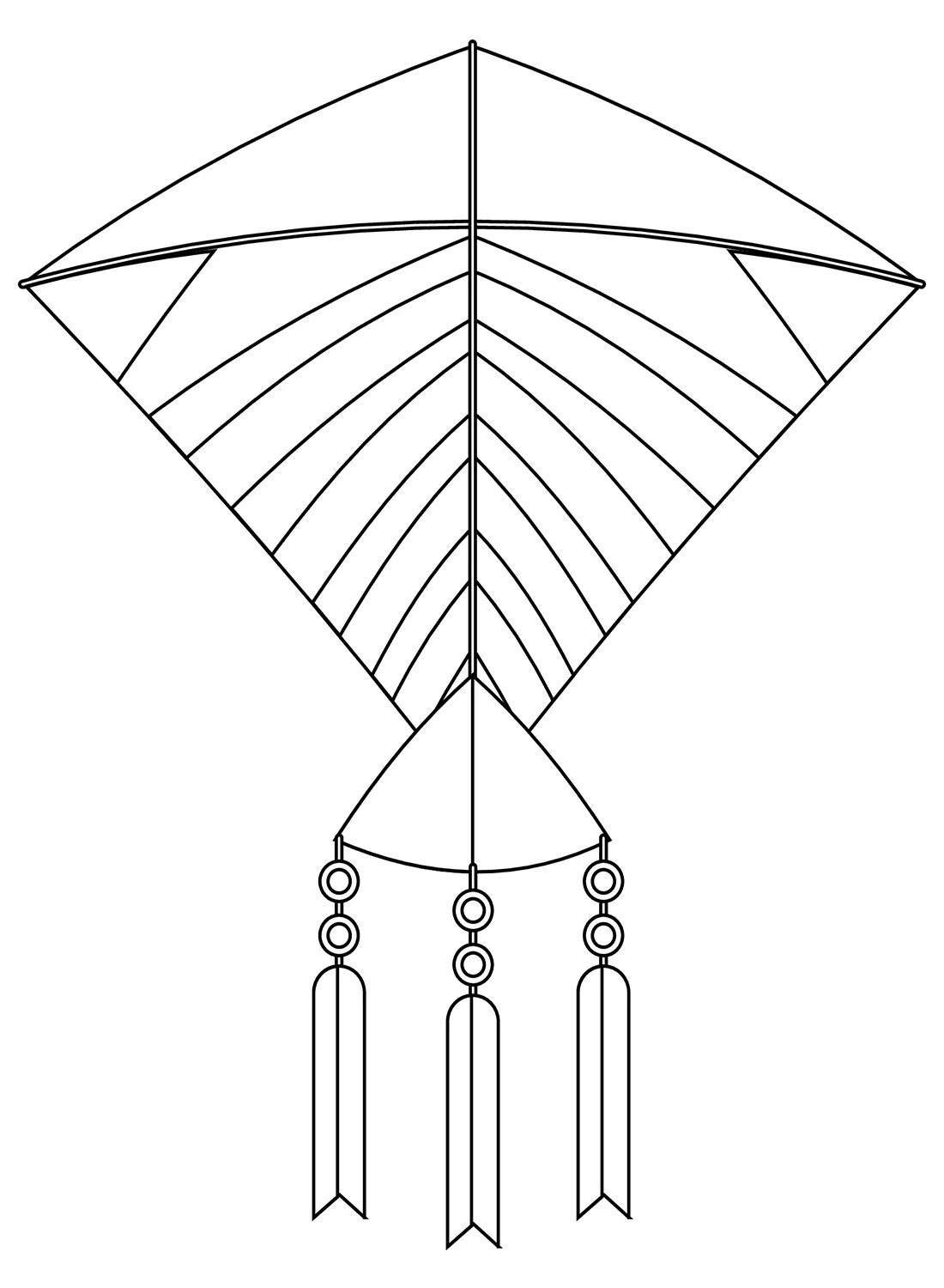 Kite Coloring Pages 8