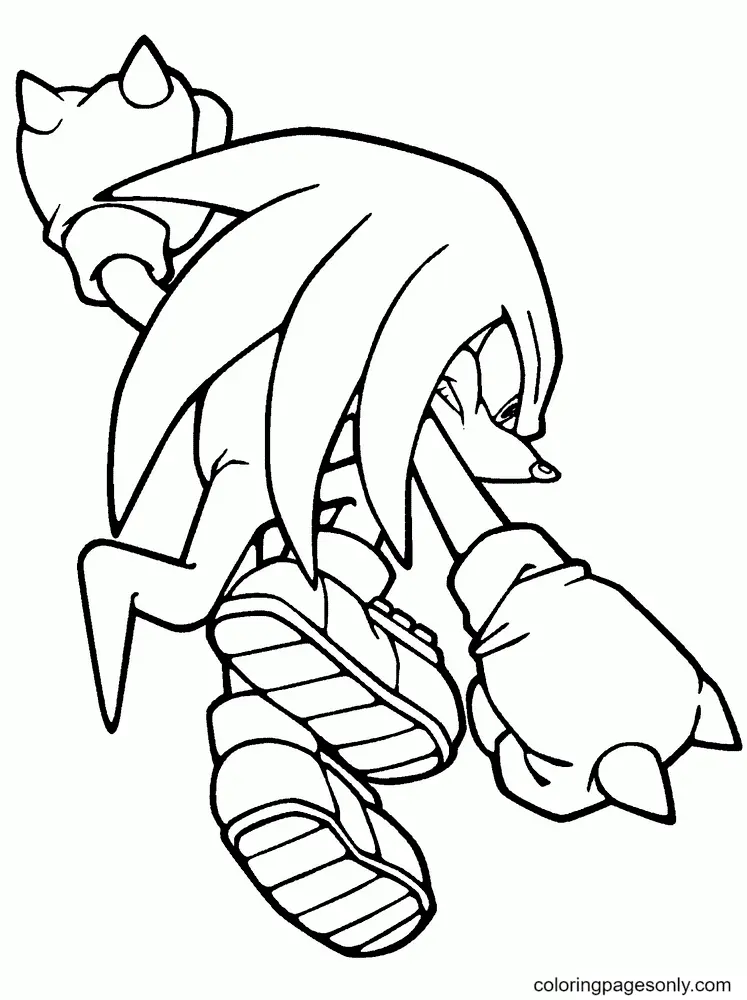 Knuckles Para Colorear 16
