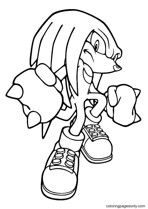 Knuckles Para Colorear 29
