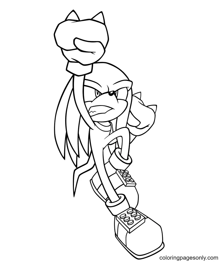 Knuckles Para Colorear 32