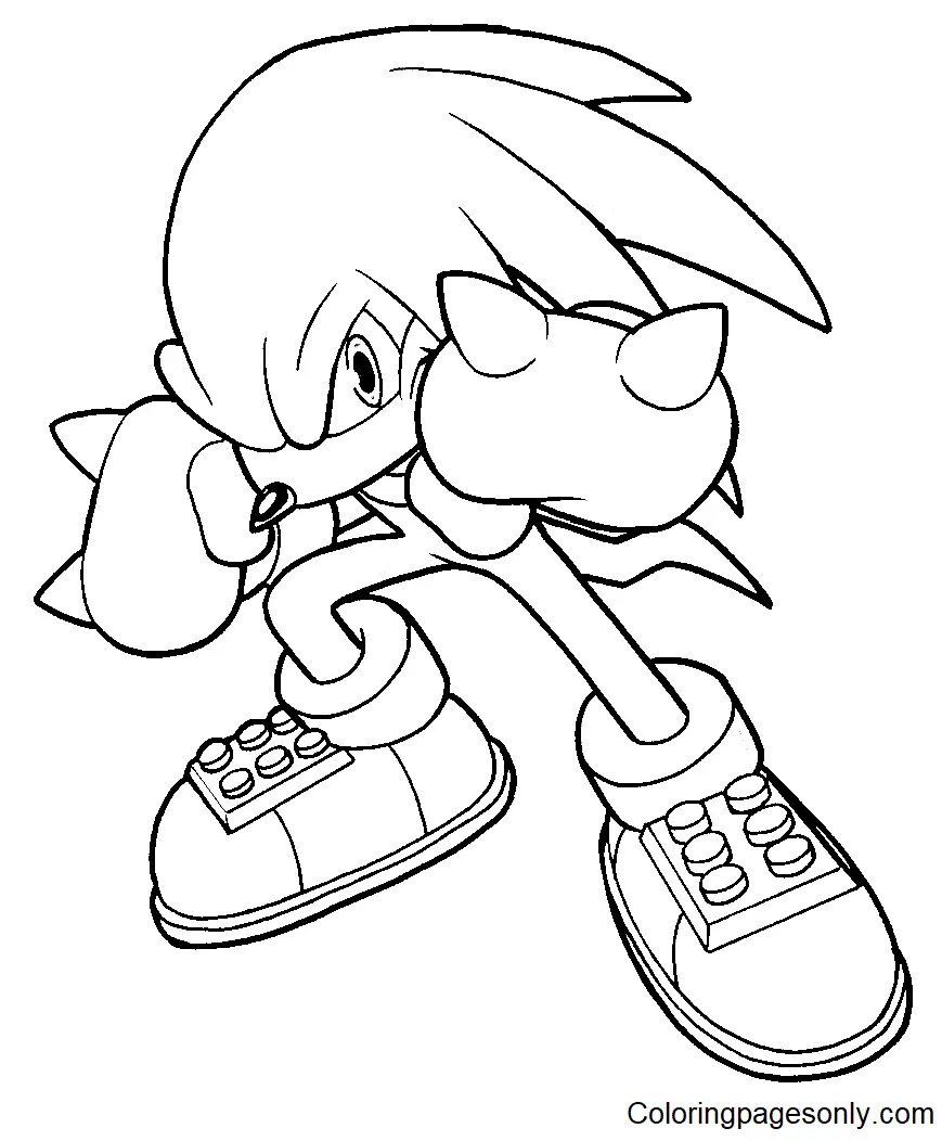 Knuckles Para Colorear 48