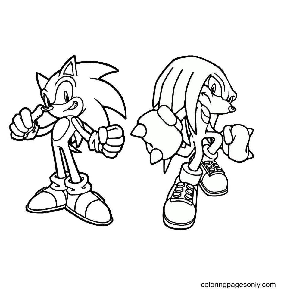 Knuckles Para Colorear 6