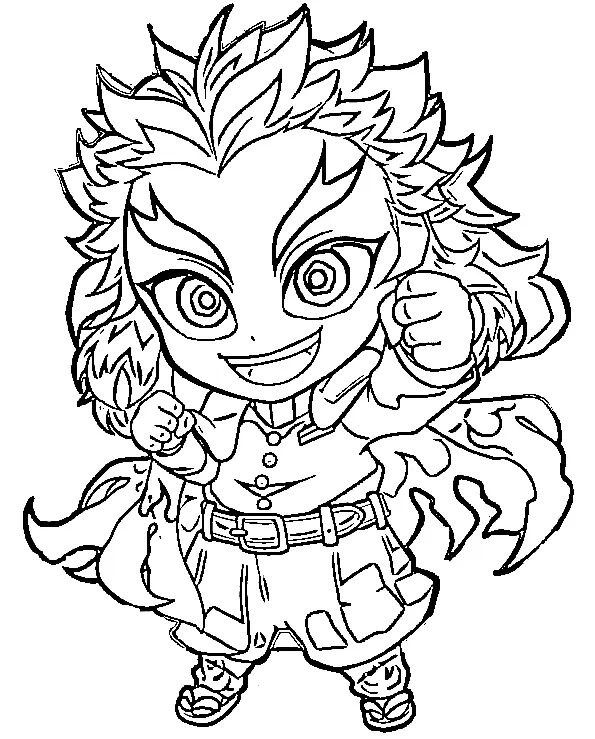 Kyojuro Rengoku Coloring Pages 40