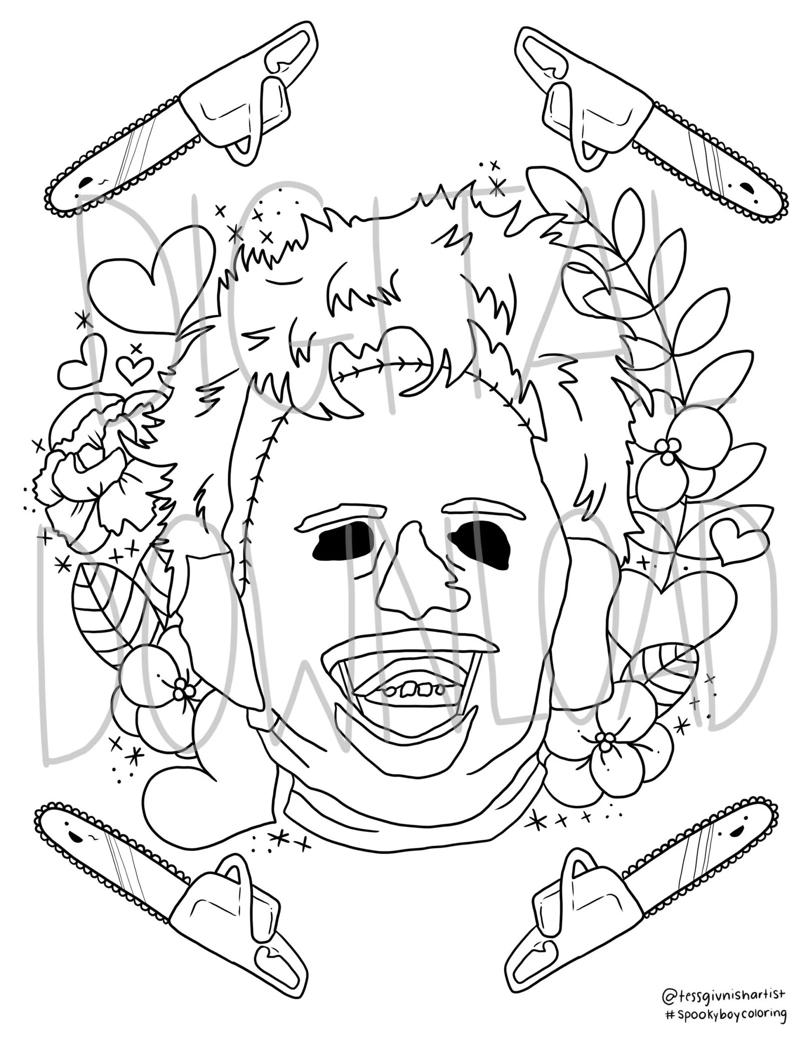 Leatherface Ausmalbilder 1