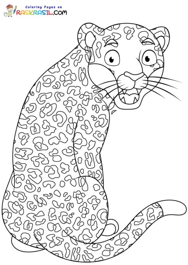 Desenhos de Leopardos Para Colorir 2